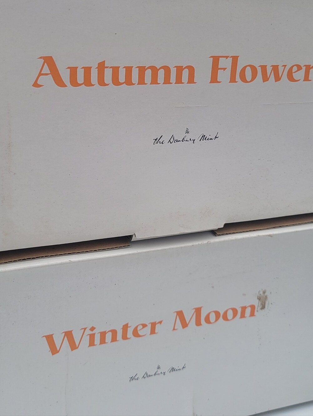 Danbury Mint Winter Moon & Autumn Flower Dolls Porcelain Indian Maiden New  16”